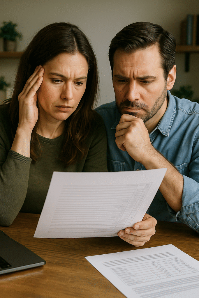 reading financial document