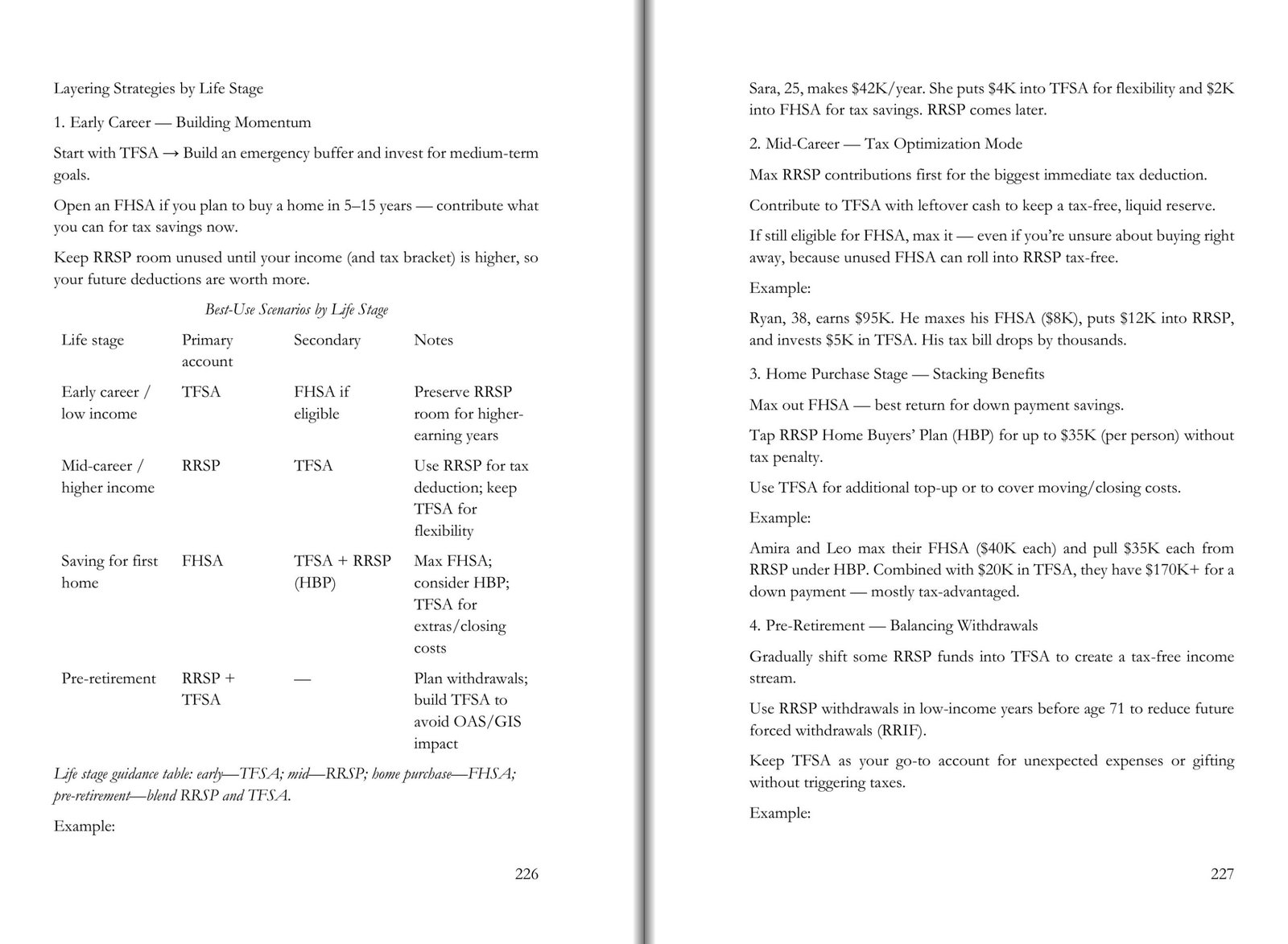Inside the book — two-page spread preview